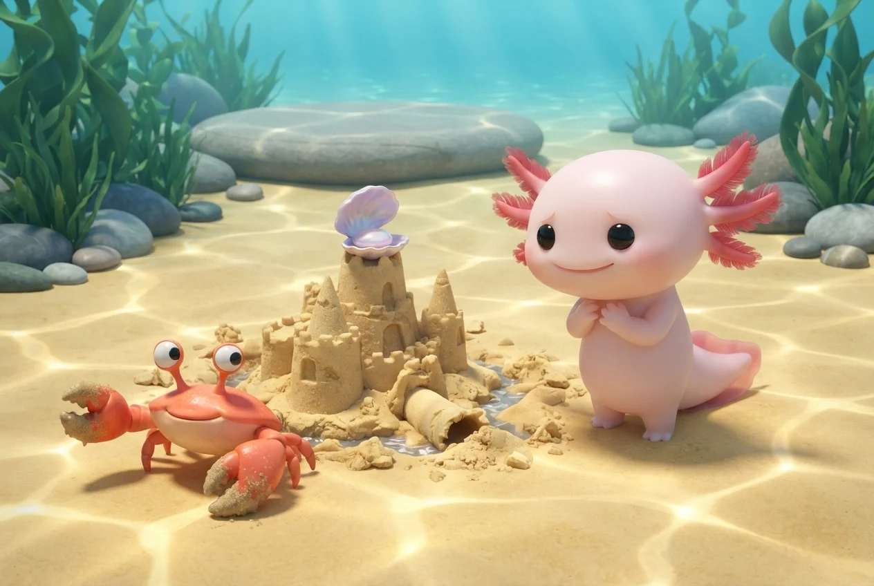 The Axolotl Who Couldn't Frown – Picture 1