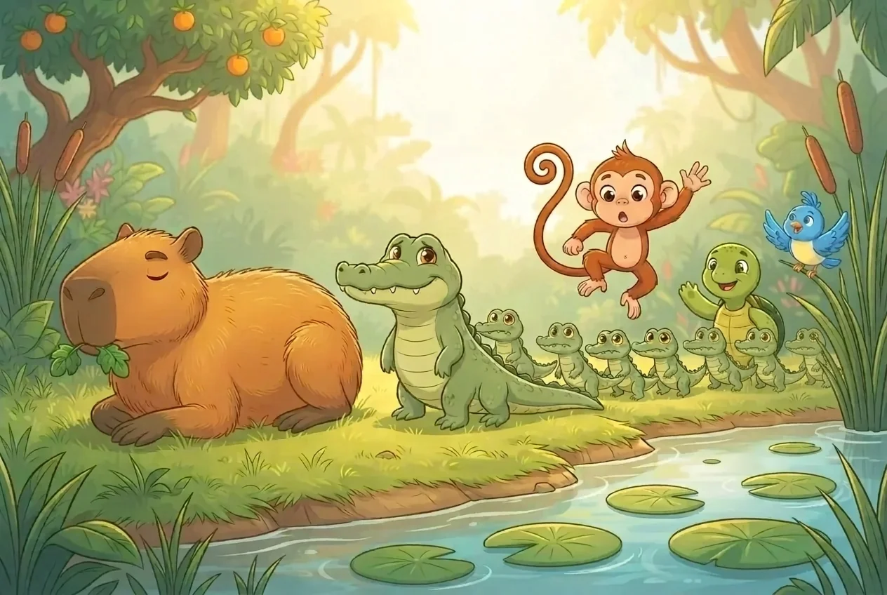 Carl and the Seven Baby Crocodiles – Picture 1