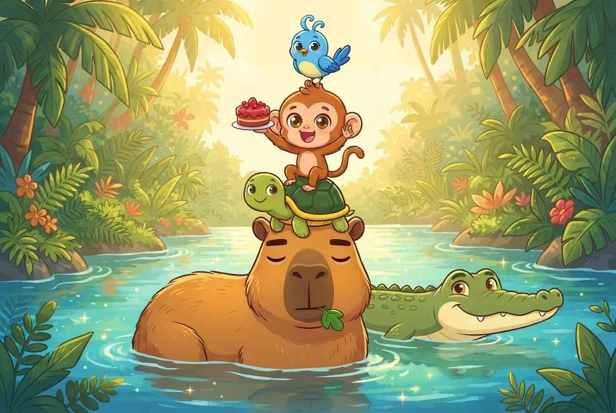 Carl the Capybara Keeps His Cool