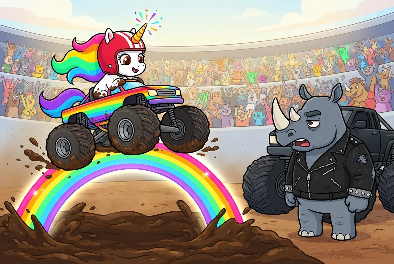 Never Let a Unicorn Drive a Monster Truck