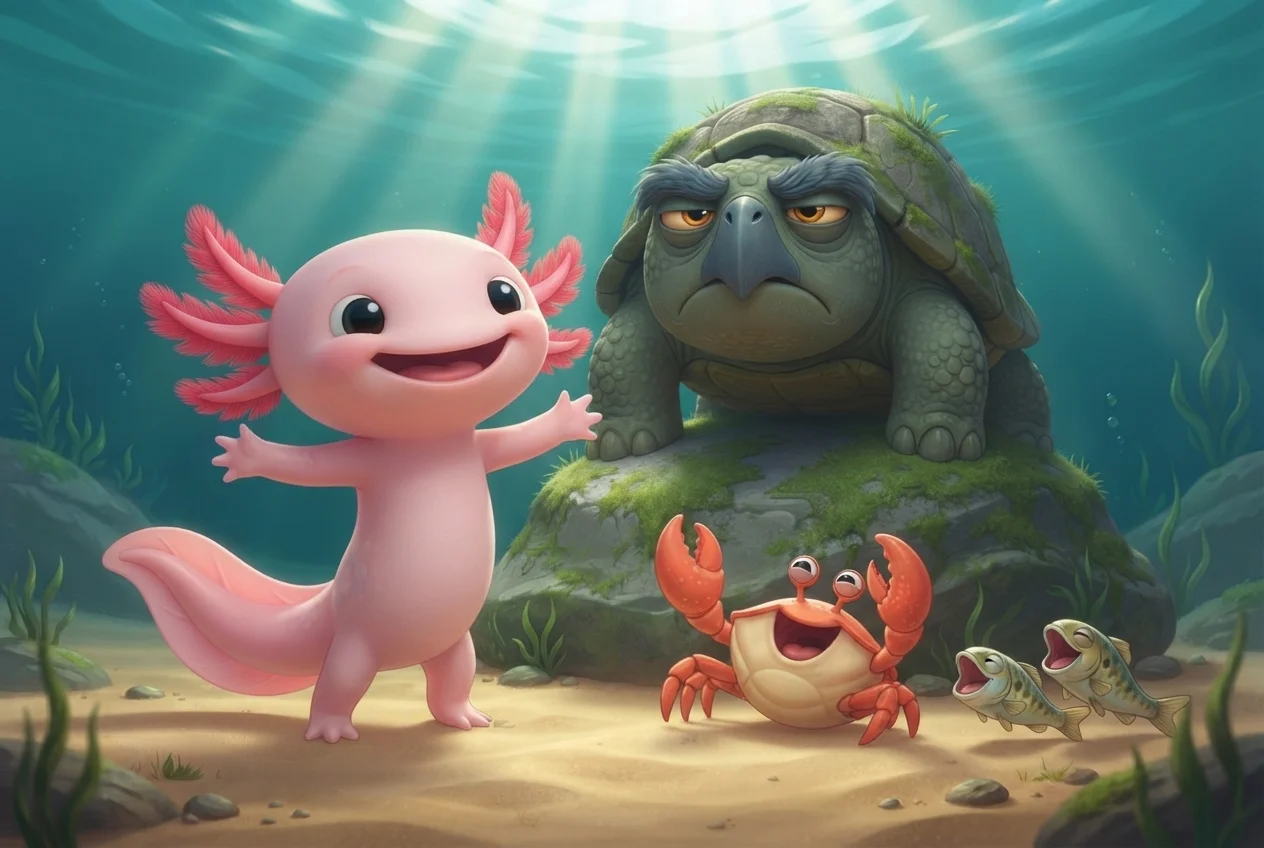 The Axolotl and the Grumpiest Turtle – Picture 2