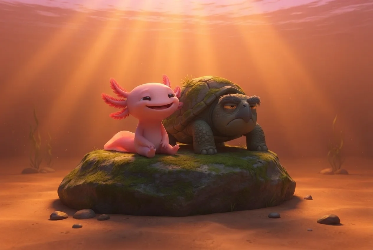 The Axolotl and the Grumpiest Turtle – Picture 6