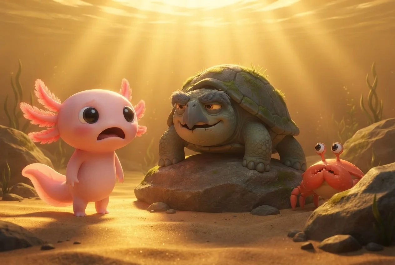 The Axolotl and the Grumpiest Turtle – Picture 7