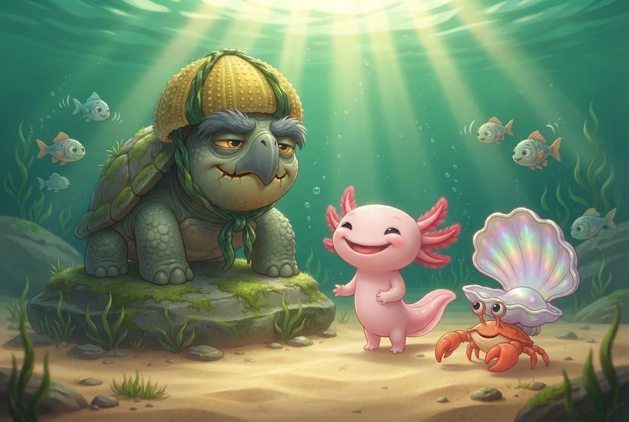 The Axolotl and the Grumpiest Turtle – Picture 8
