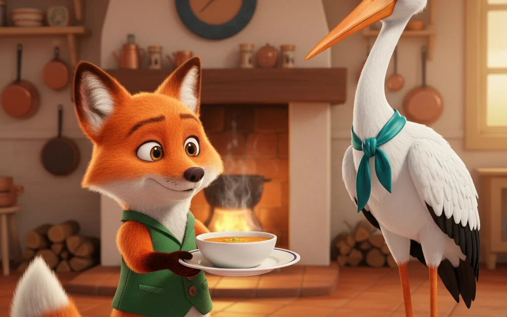 Der Fuchs und der Storch – Bild 1