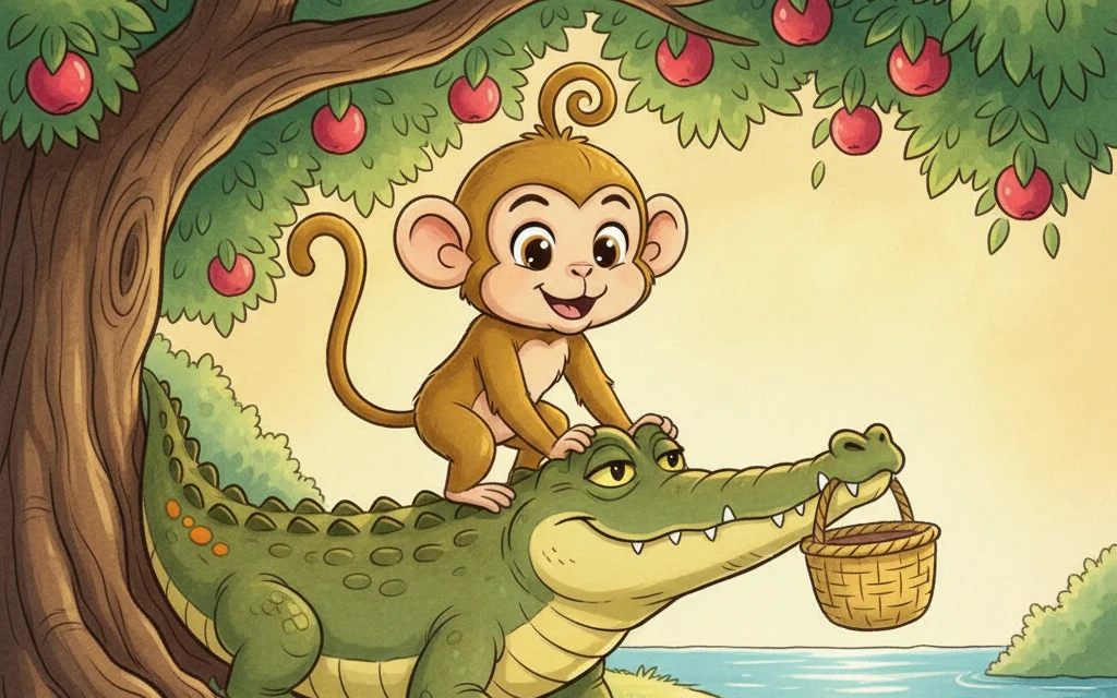 Der Affe und das Krokodil