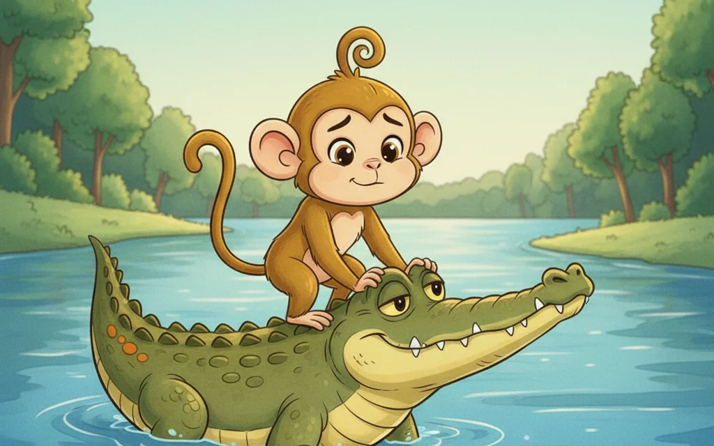 The Monkey and the Crocodile – Picture 3